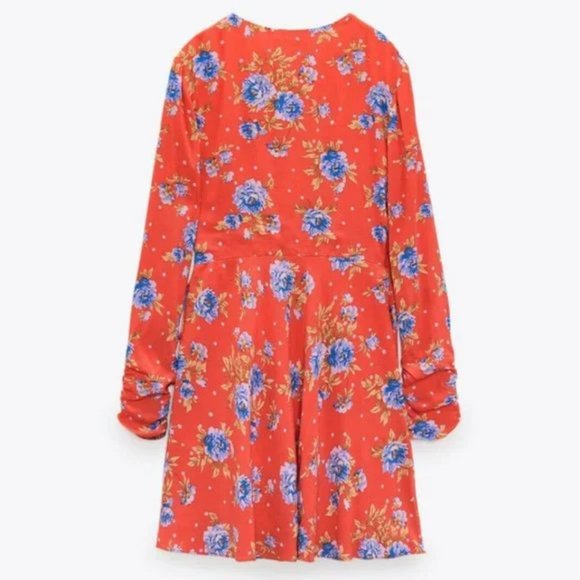NWT Zara Floral Wrap Dress - Picture 3 of 14